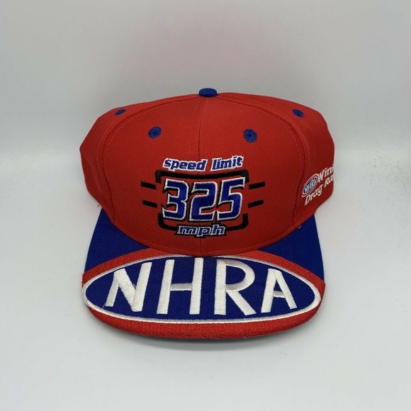 Vintage NHRA Winston Drag Racing 325mph Speed Limit Logo 7 Hat Snapback Cap - Picture 1 of 5